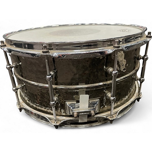 Used Ludwig 14in Hand-Hammered Black Beauty Snare Chrome Drum