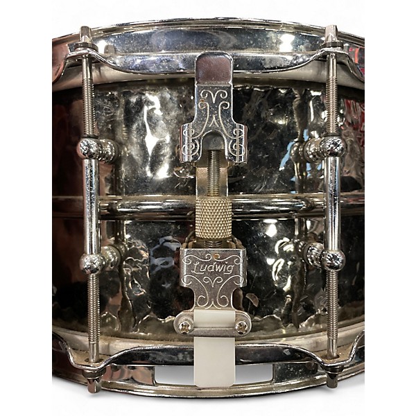 Used Ludwig 14in Hand-Hammered Black Beauty Snare Chrome Drum