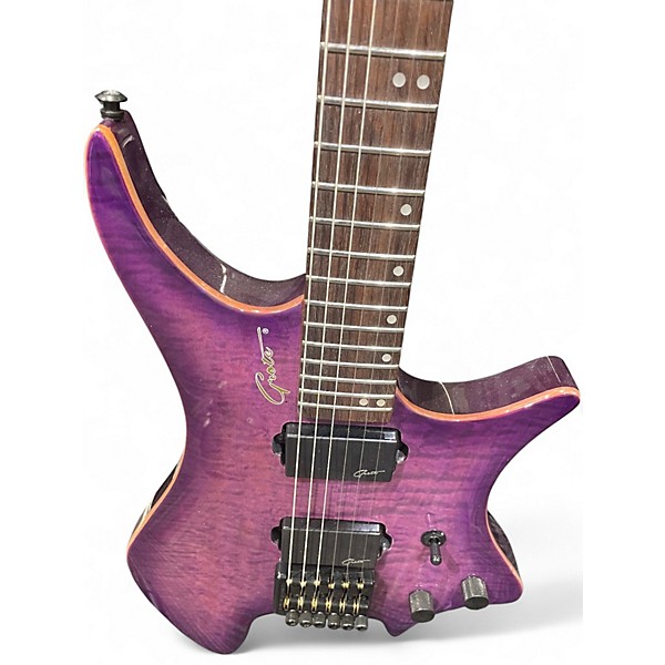 Used Grote HEADLESS PURPLE Solid Body Electric Guitar
