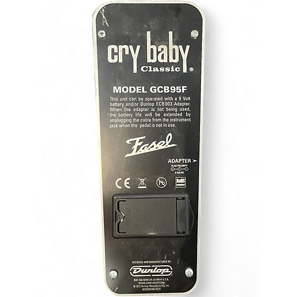 Used Dunlop GCB95F Crybaby Classic Wah With Fasel Inductor Effect Pedal