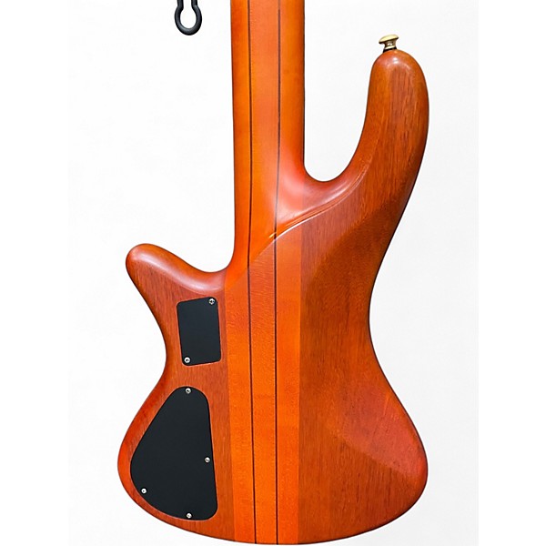 Used Schecter Guitar Research Stiletto Studio 5 String Honey Satin Electric Bass Guitar