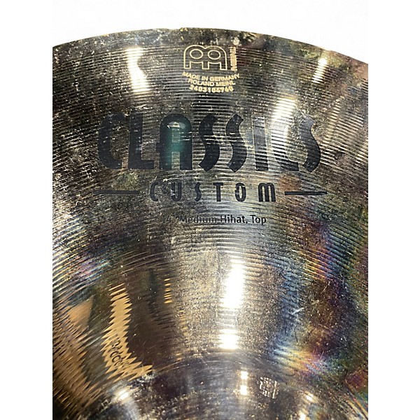 Used MEINL 14in Classic Custom Medium Hi Hat Pair Cymbal