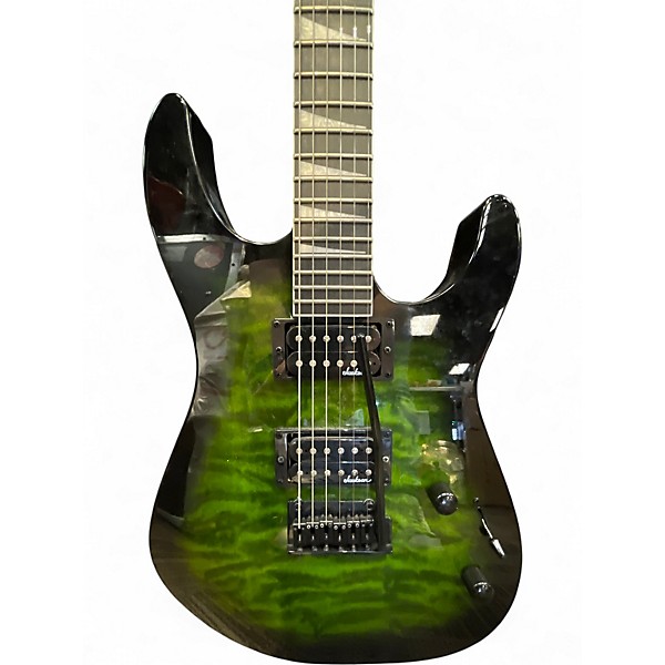 Used Jackson JS20 Dinky Trans Green Solid Body Electric Guitar