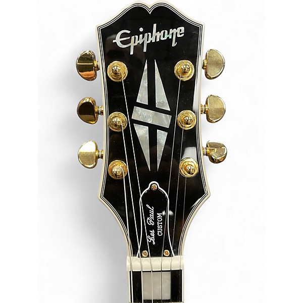 Used Epiphone Les Paul Custom Black Solid Body Electric Guitar
