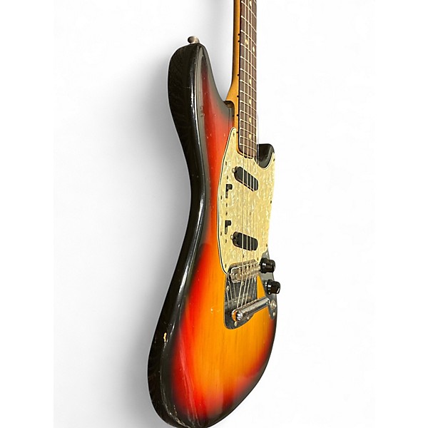 Vintage 1972 Fender Mustang Cherry Sunburst Solid Body Electric Guitar