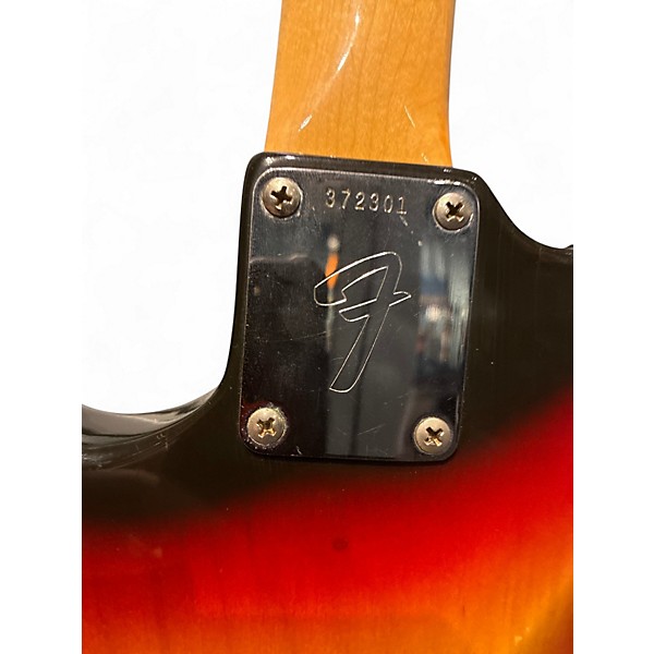 Vintage 1972 Fender Mustang Cherry Sunburst Solid Body Electric Guitar