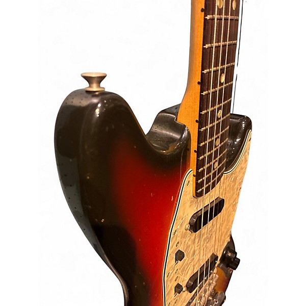 Vintage 1972 Fender Mustang Cherry Sunburst Solid Body Electric Guitar