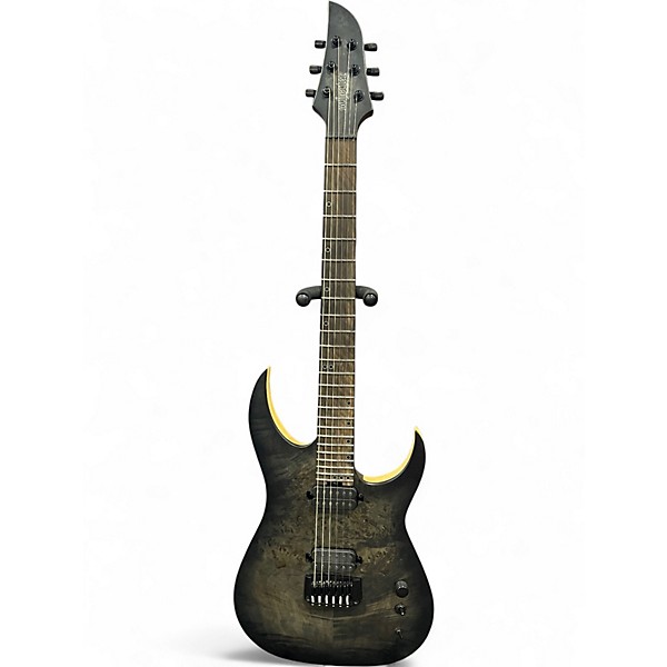 Used Schecter Guitar Research KM-6 MK-III Trans Black Solid Body Electric Guitar