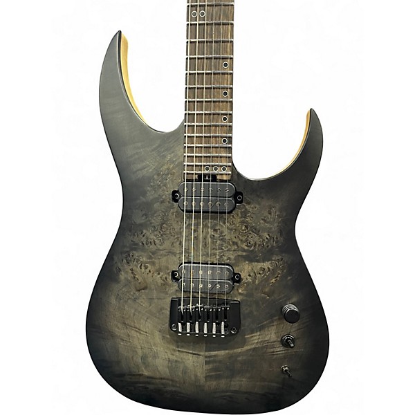 Used Schecter Guitar Research KM-6 MK-III Trans Black Solid Body Electric Guitar
