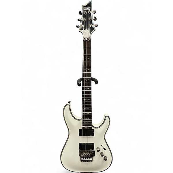Used Schecter Guitar Research Hellraiser Deluxe Floyd Rose Alpine White Solid Body Electric Guitar