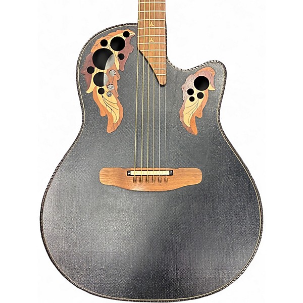 Used Ovation Adamas 1881-NB5 Black Acoustic Electric Guitar