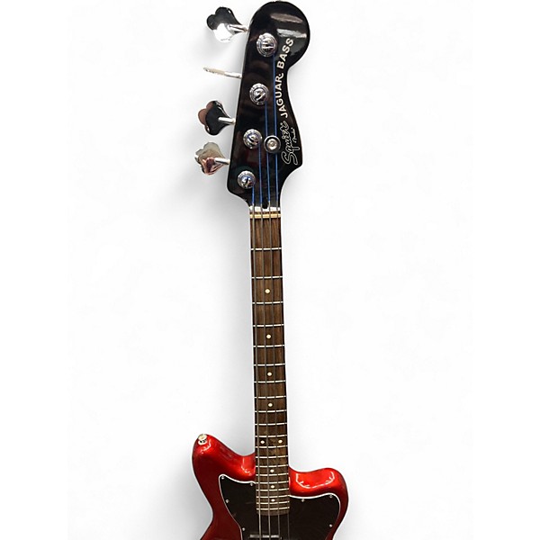 Used Squier Vintage Modified Jaguar Bass Special Candy Apple Red Electric Bass Guitar