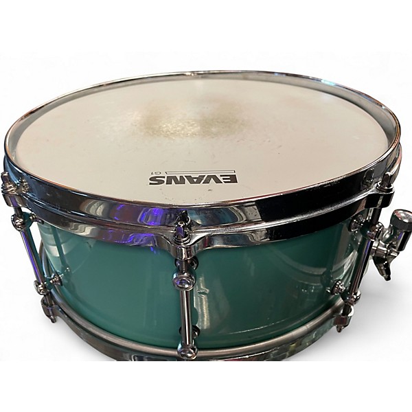 Used TAMA 14X6 SLP Fat Spruce Turquoise Drum