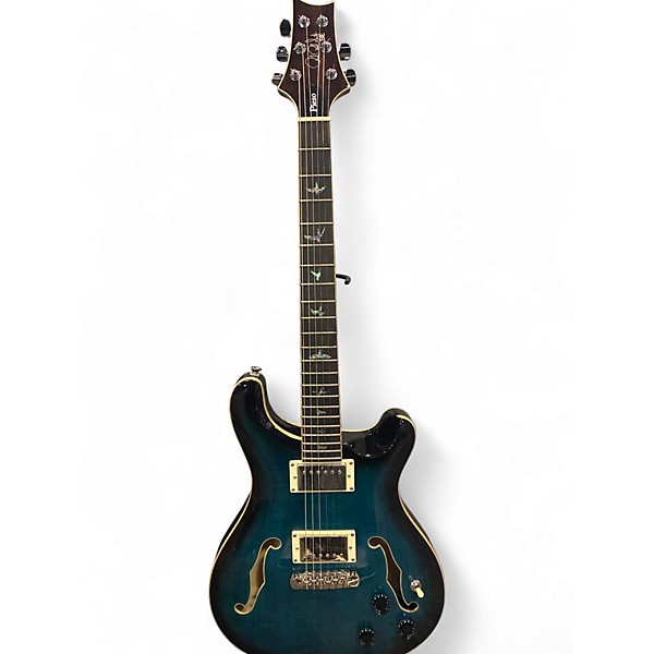 Used PRS SE Hollowbody II Piezo Peacock blue Hollow Body Electric Guitar