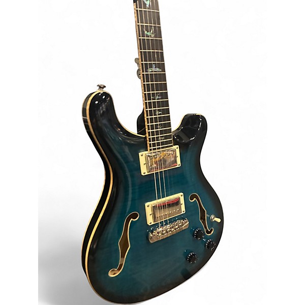 Used PRS SE Hollowbody II Piezo Peacock blue Hollow Body Electric Guitar