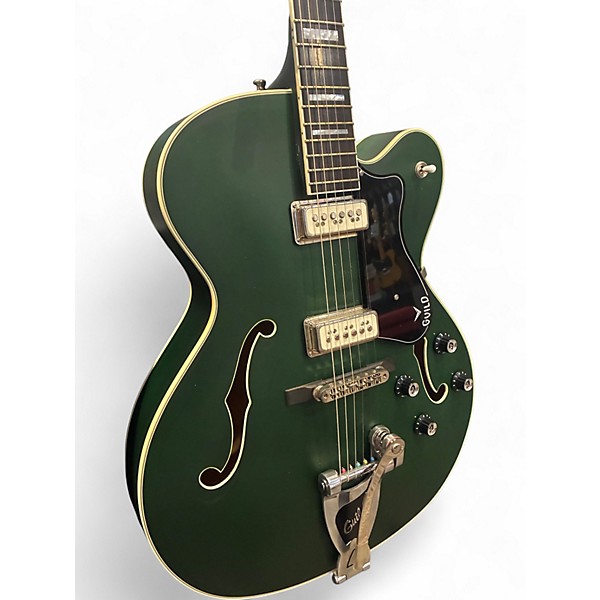 Used Guild X175B-B SPC II Green Hollow Body Electric Guitar