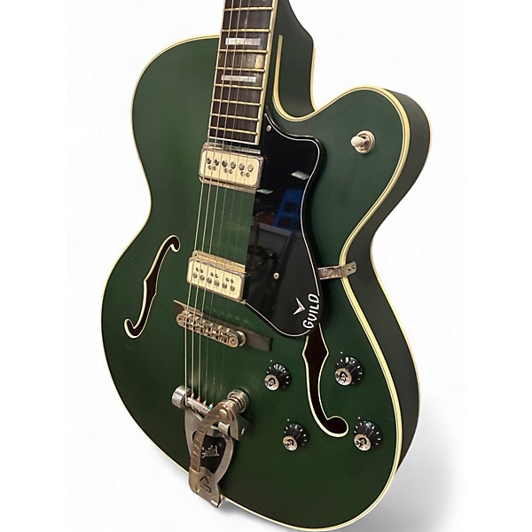 Used Guild X175B-B SPC II Green Hollow Body Electric Guitar