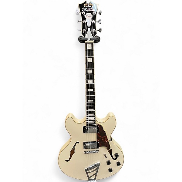 Used D'Angelico DAPDCCMPCTCB Pearl White Hollow Body Electric Guitar