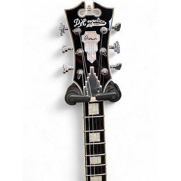 Used D'Angelico DAPDCCMPCTCB Pearl White Hollow Body Electric Guitar