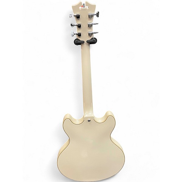 Used D'Angelico DAPDCCMPCTCB Pearl White Hollow Body Electric Guitar
