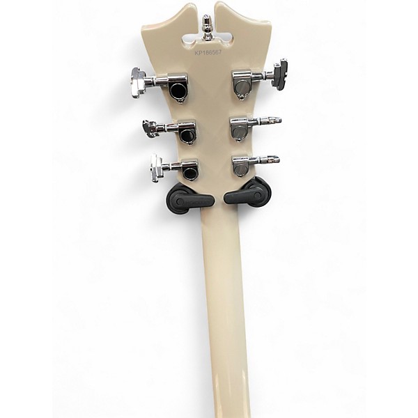 Used D'Angelico DAPDCCMPCTCB Pearl White Hollow Body Electric Guitar