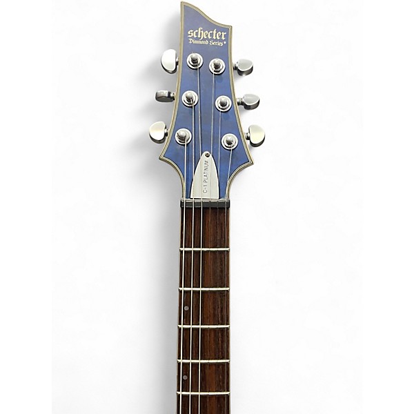 Used Schecter Guitar Research C-1 PLATINUM SATIN BLUE Solid Body Electric Guitar
