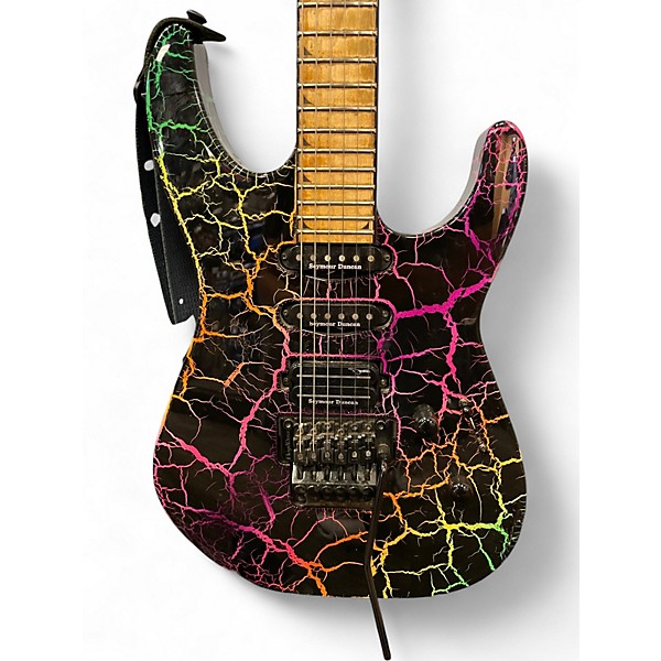 Used Jackson Pro Series Soloist Rainbow Crackle Solid Body Electric Guitar