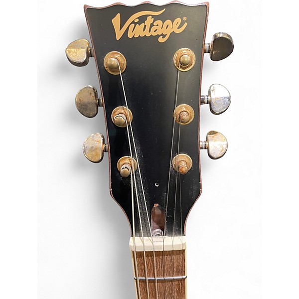 Used Vintage V100 GREENIE RELIC Lemonburst Solid Body Electric Guitar