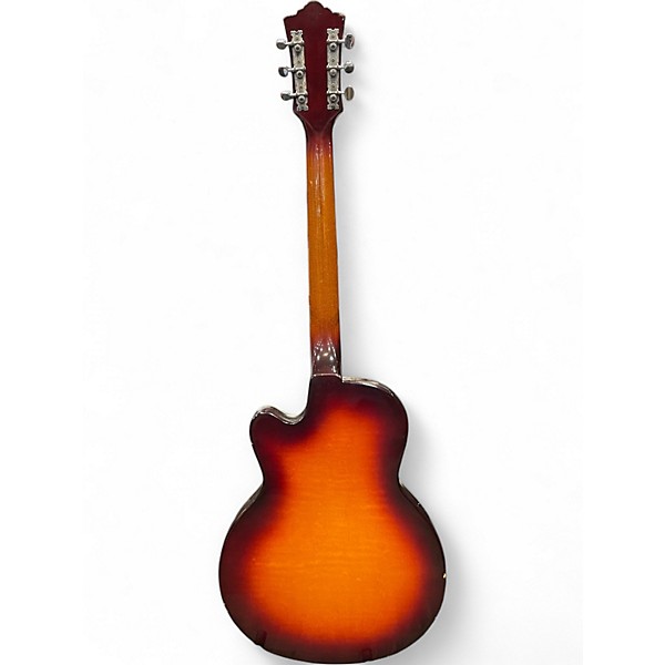 Vintage 1972 Guild 65sb 2 Color Sunburst Hollow Body Electric Guitar