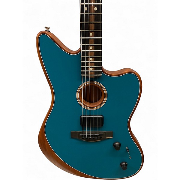 Used Fender AMERICAN ACOUSTASONIC JAZZMASTER ICE BLUE Acoustic Electric Guitar