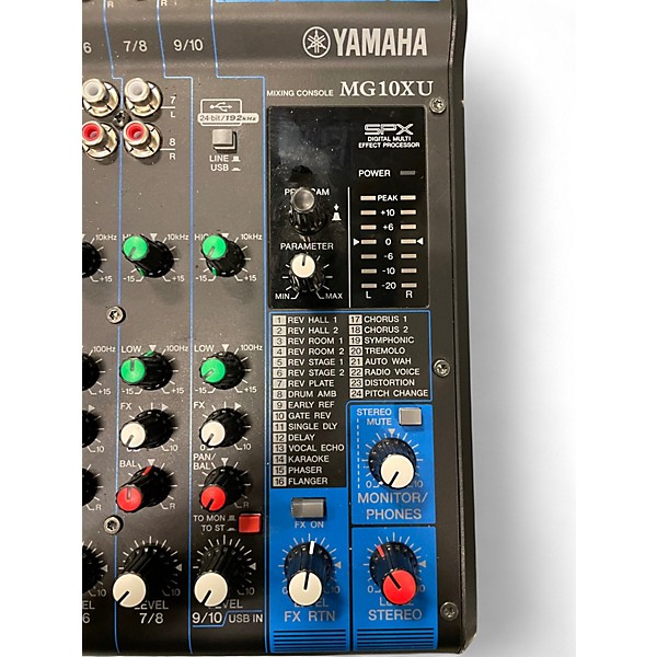 Used Yamaha MG10XU 10 Channel Mixer with Effects Unpowered Mixer