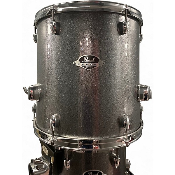 Used Pearl 7 Piece Export Rhinestone Sparkle Drum Kit
