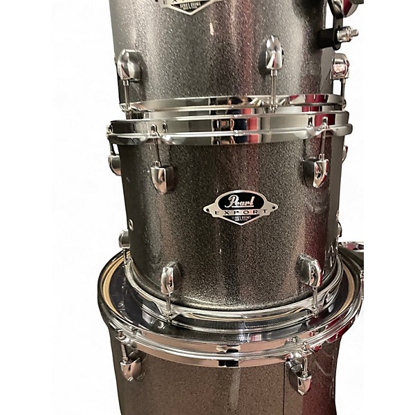 Used Pearl 7 Piece Export Rhinestone Sparkle Drum Kit