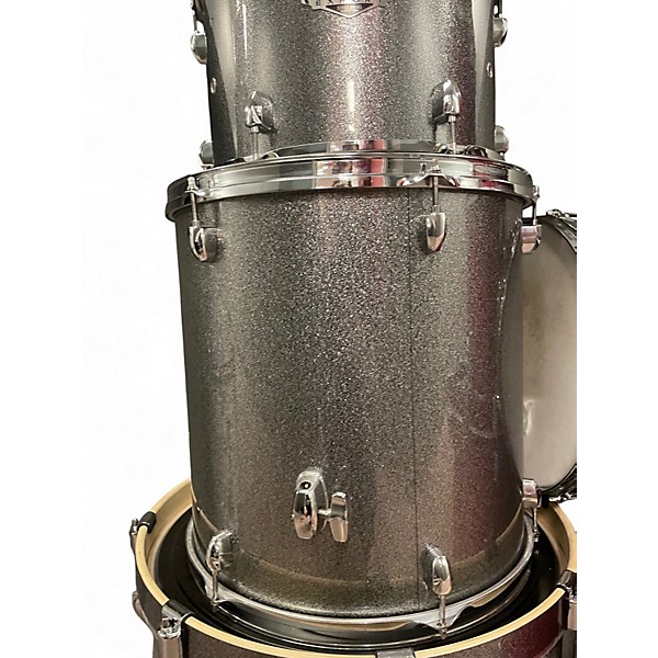 Used Pearl 7 Piece Export Rhinestone Sparkle Drum Kit