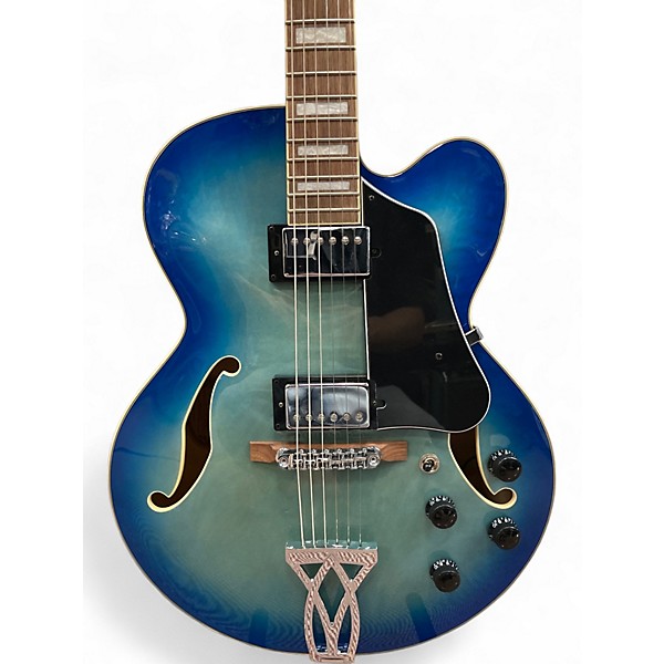 Used Ibanez AF75 Blue Burst Hollow Body Electric Guitar