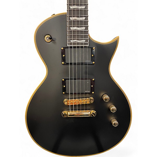Used 2024 Ltd EC-1000 Satin Black Solid Body Electric Guitar
