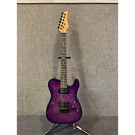 Used Schecter Guitar Research Diamond Series PT Standard Purple Burst Burl Solid Body Electric Guitar