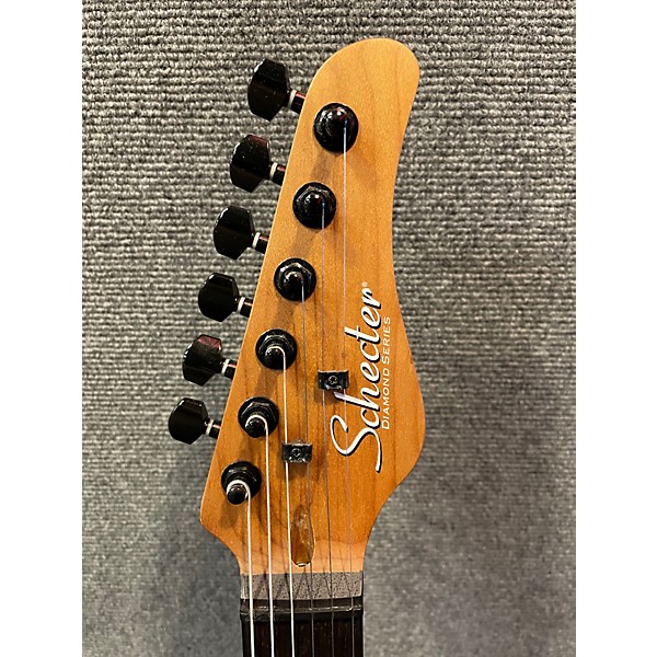 Used Schecter Guitar Research Diamond Series PT Standard Purple Burst Burl Solid Body Electric Guitar