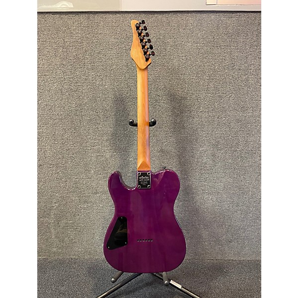 Used Schecter Guitar Research Diamond Series PT Standard Purple Burst Burl Solid Body Electric Guitar