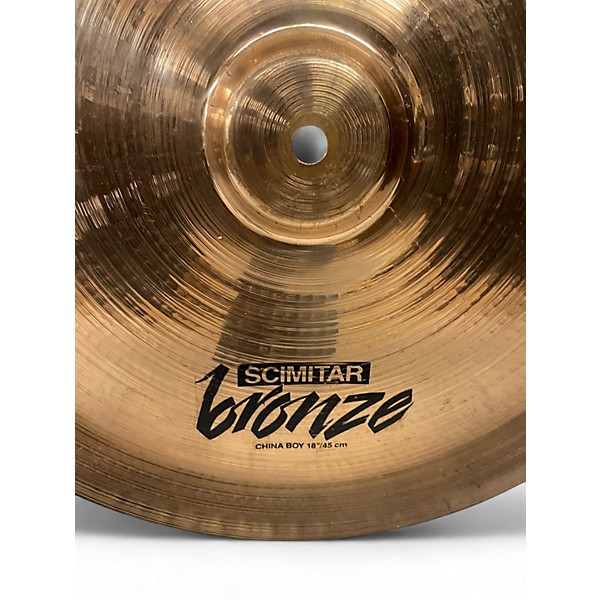 Used Zildjian 18in scimitar bronze china boy Cymbal
