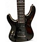 Used Schecter Guitar Research Omen 7 Left Handed Black Solid Body Electric Guitar