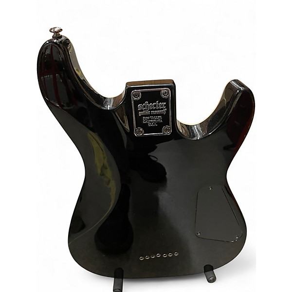 Used Schecter Guitar Research Omen 7 Left Handed Black Solid Body Electric Guitar