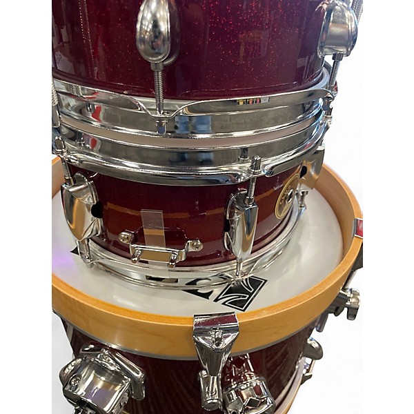 Used TAMA 4 Piece club jam flyer candy apple mist Drum Kit
