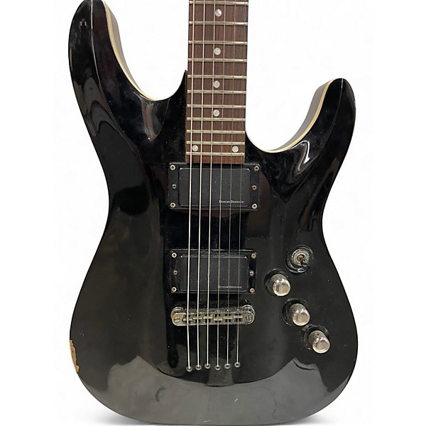 Used Schecter Guitar Research C1 Standard Black Solid Body Electric Guitar