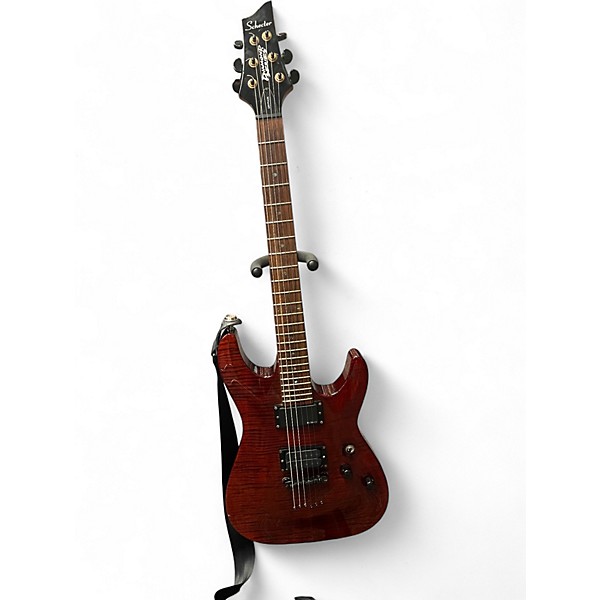 Used Schecter Guitar Research Gryphon Limited Edition Trans Crimson Red Solid Body Electric Guitar