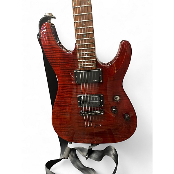 Used Schecter Guitar Research Gryphon Limited Edition Trans Crimson Red Solid Body Electric Guitar