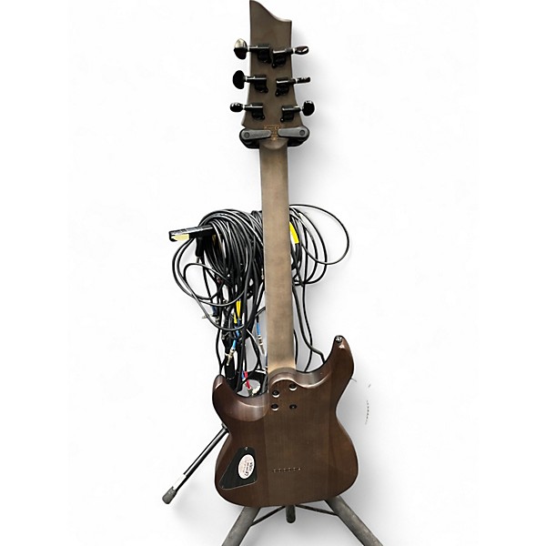 Used Schecter Guitar Research Omen elite See-Thru Blue Burst Solid Body Electric Guitar