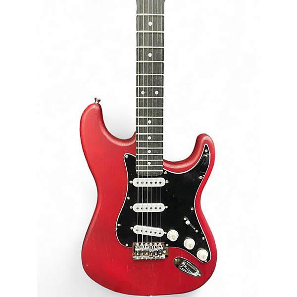 Used Donner STANDARD SERIES STRAT Red Solid Body Electric Guitar