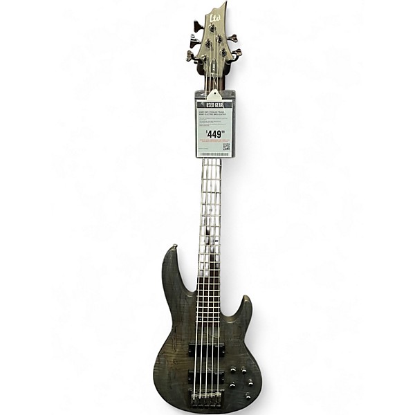 Used ESP LTD B-205 Trans Gray Electric Bass Guitar