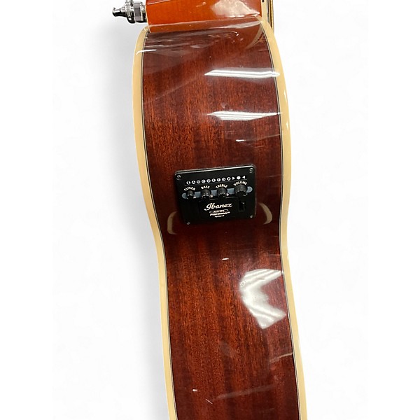 Used Ibanez AEB105E ELEC/ACOUS Natural Acoustic Bass Guitar